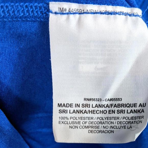 Womens Blue Athletic Shirt Small Basic Dri-Fit Short Sleeve Top - Picture 6 of 8